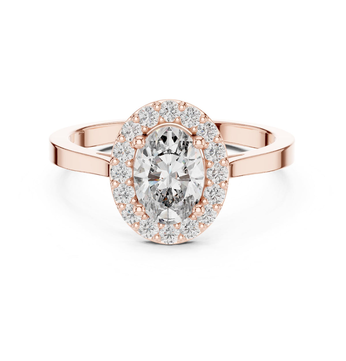 Oval Halo Lab Grown Diamond Engagement Ring