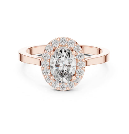 Oval Halo Lab Grown Diamond Engagement Ring
