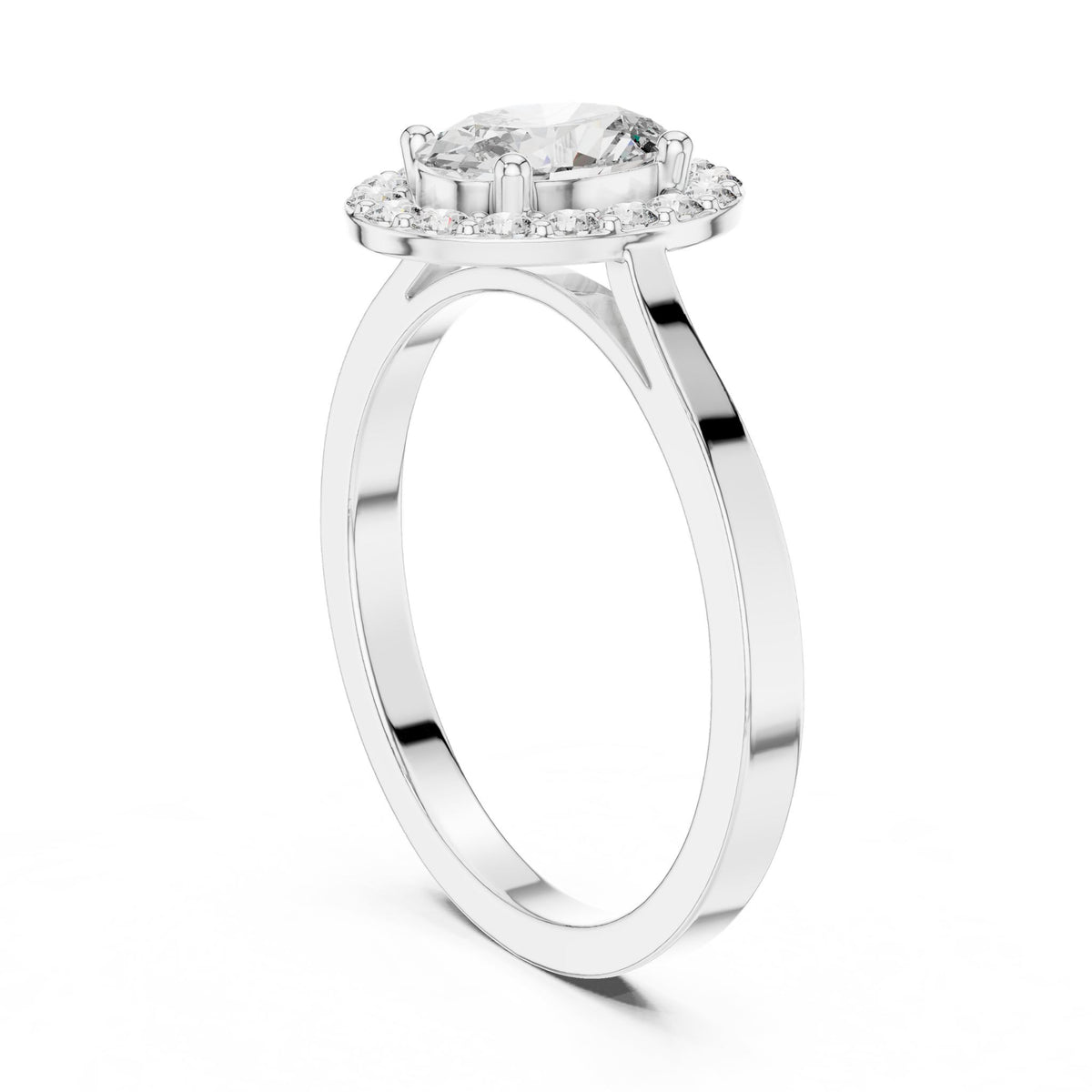 Oval Halo Lab Grown Diamond Engagement Ring
