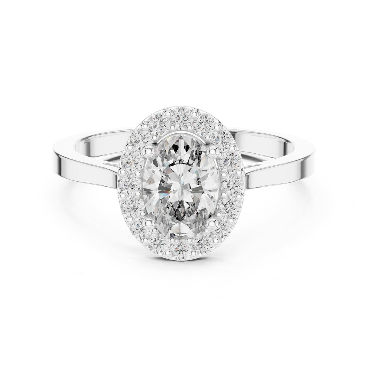 Oval Halo Lab Grown Diamond Engagement Ring