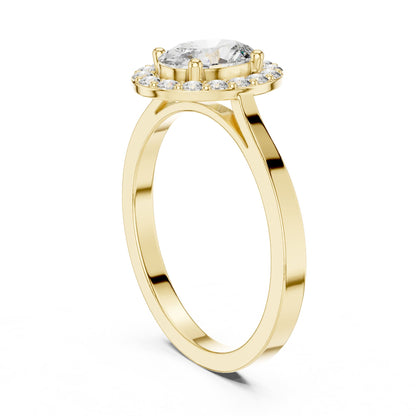 Oval Halo Lab Grown Diamond Engagement Ring
