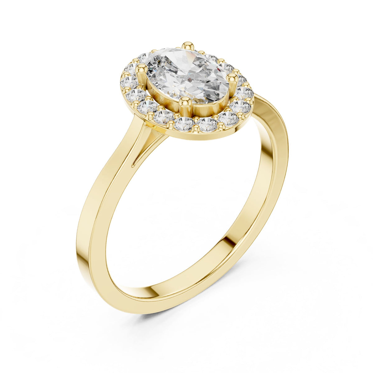 Oval Halo Lab Grown Diamond Engagement Ring