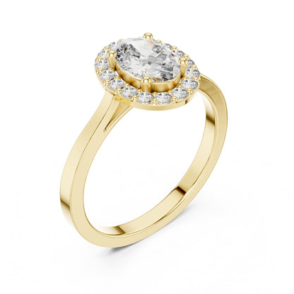 Oval Halo Lab Grown Diamond Engagement Ring