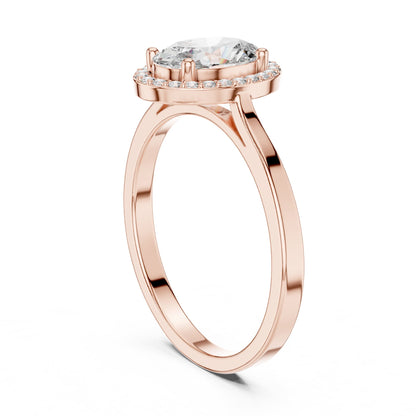 Oval Halo Lab Grown Diamond Engagement Ring