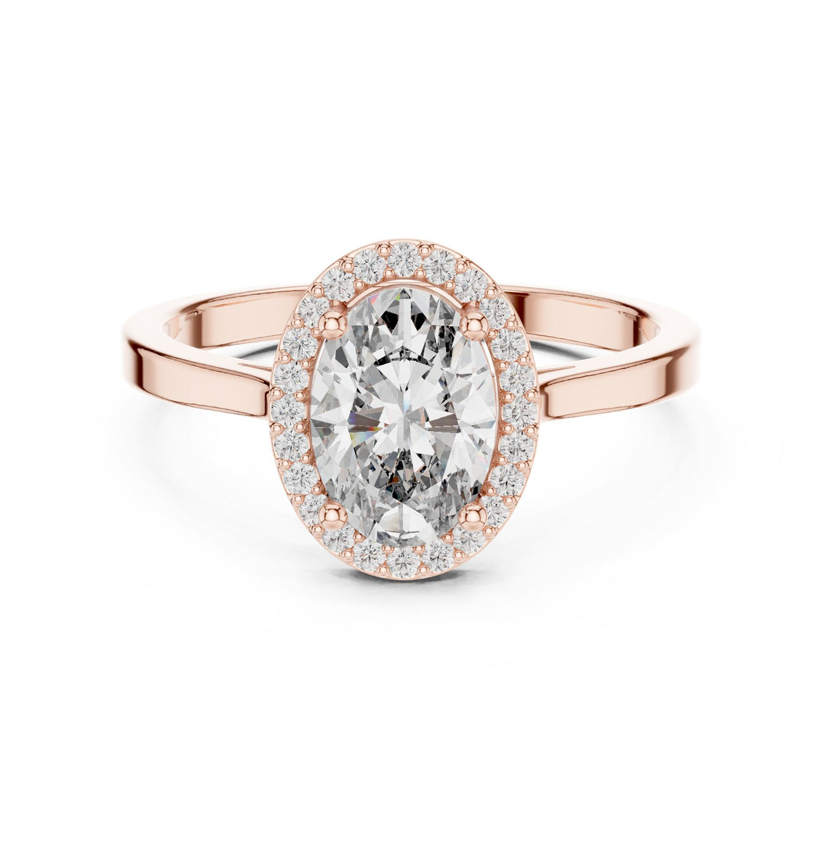 Oval Halo Lab Grown Diamond Engagement Ring