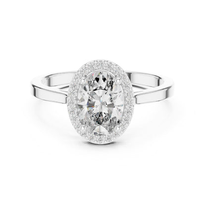 Oval Halo Lab Grown Diamond Engagement Ring
