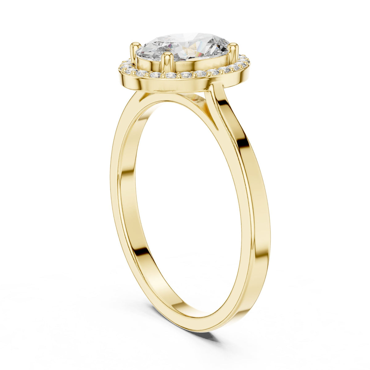 Oval Halo Lab Grown Diamond Engagement Ring
