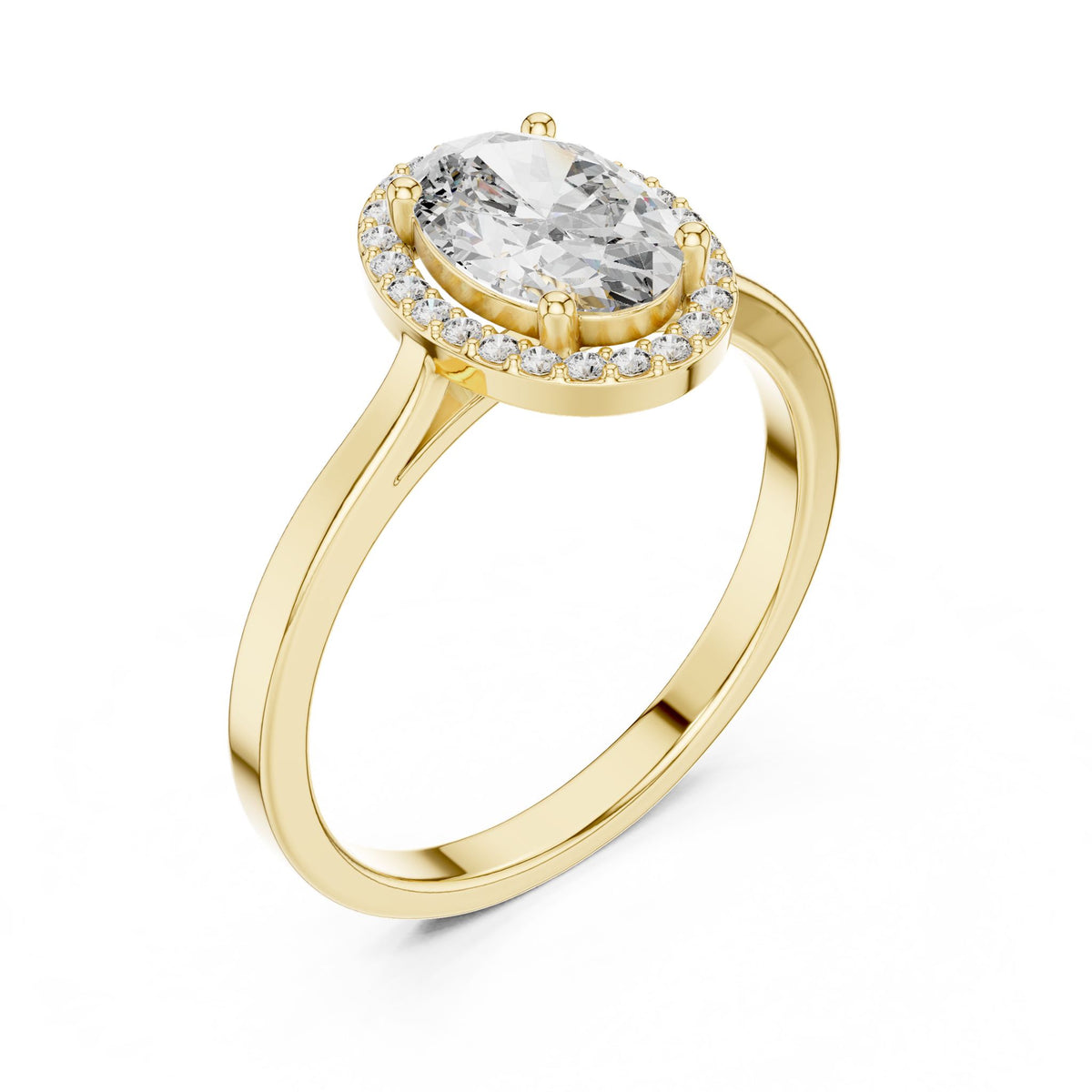 Oval Halo Lab Grown Diamond Engagement Ring
