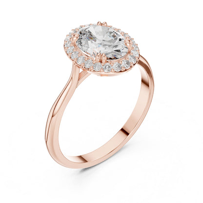 Oval Halo Lab Grown Diamond Engagement Ring