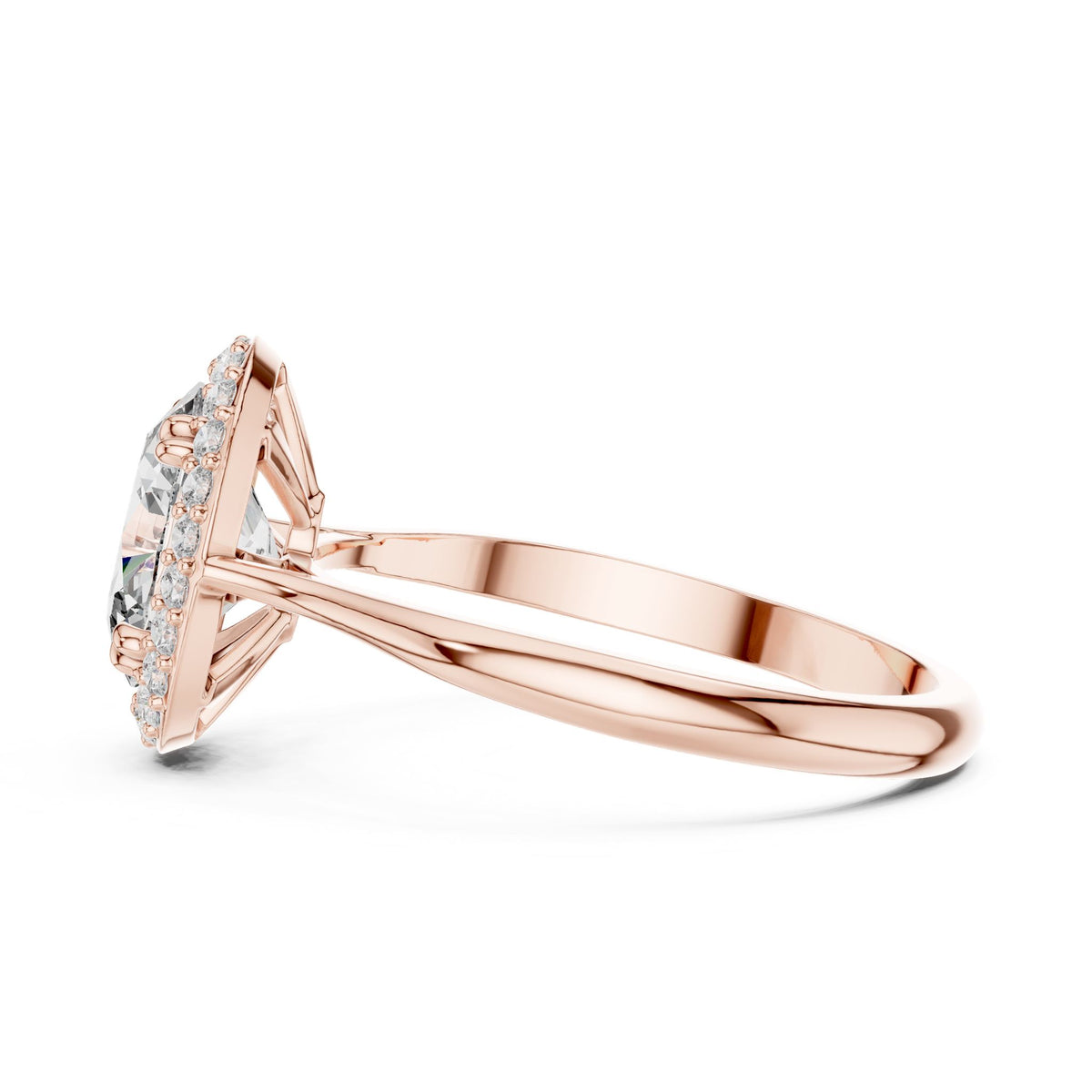 Oval Halo Lab Grown Diamond Engagement Ring