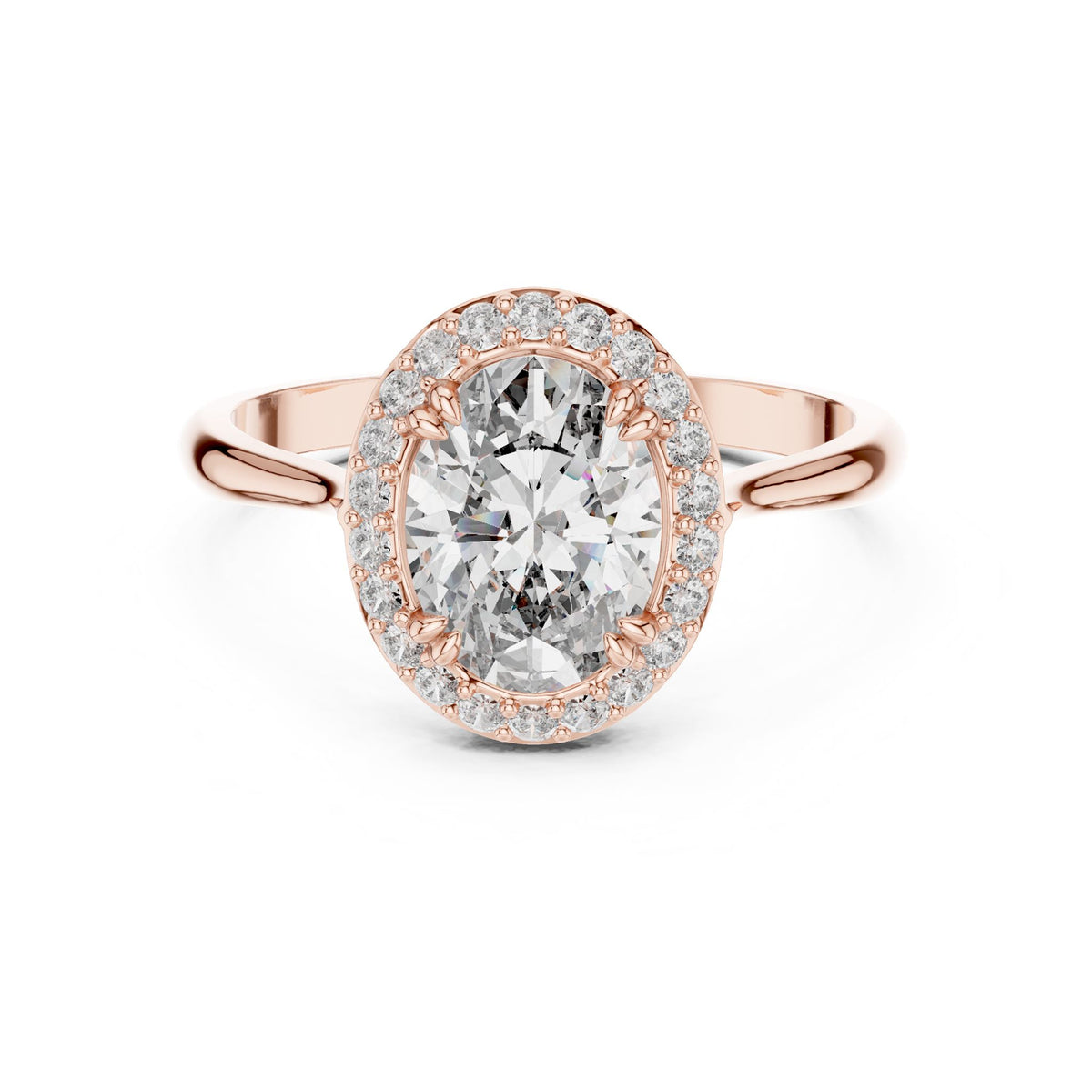 Oval Halo Lab Grown Diamond Engagement Ring