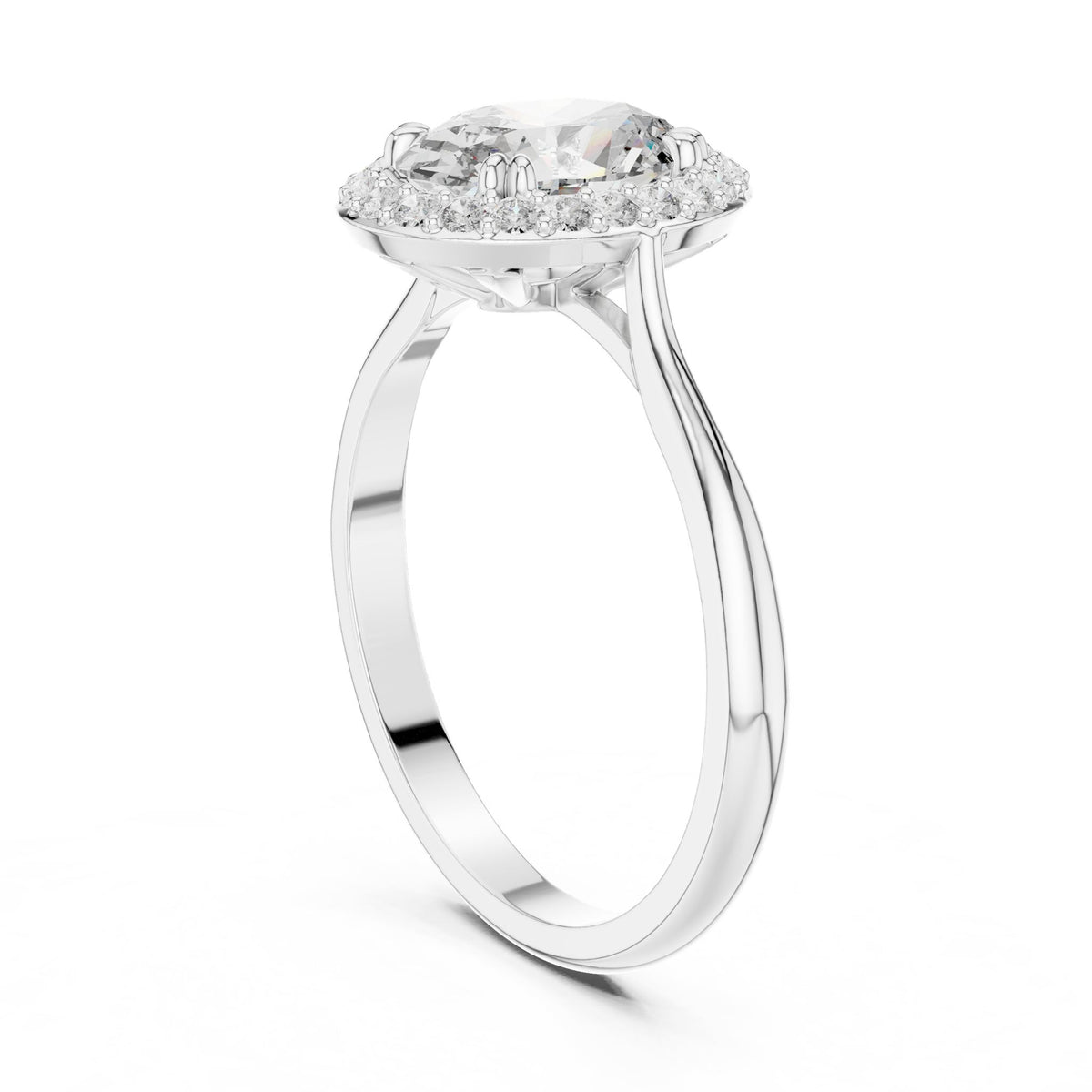 Oval Halo Lab Grown Diamond Engagement Ring