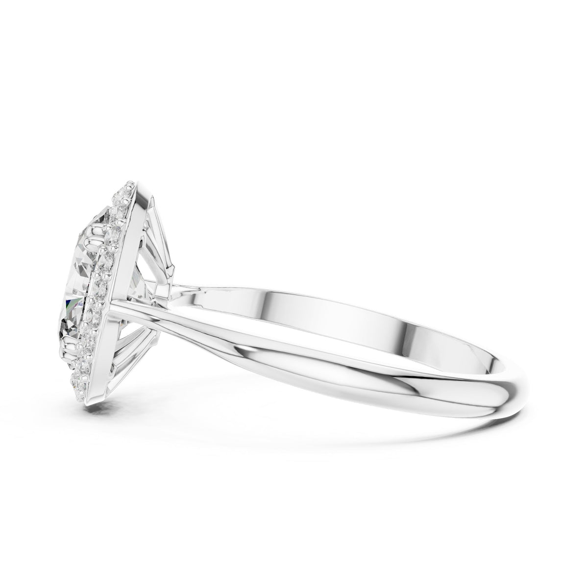 Oval Halo Lab Grown Diamond Engagement Ring