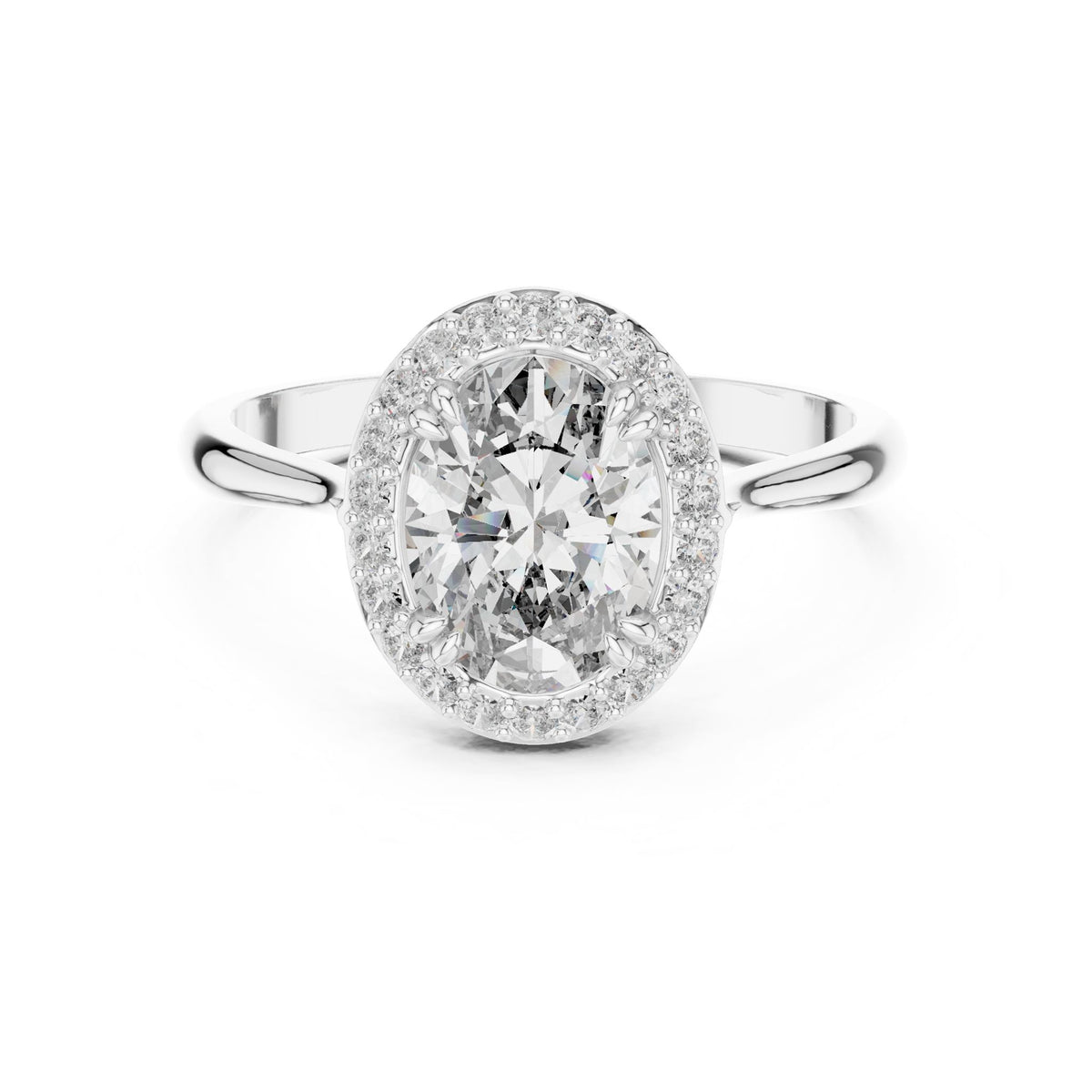 Oval Halo Lab Grown Diamond Engagement Ring