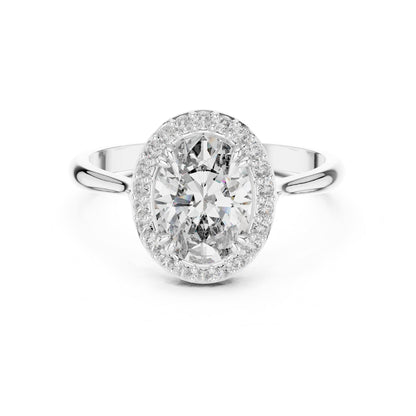 Oval Halo Lab Grown Diamond Engagement Ring