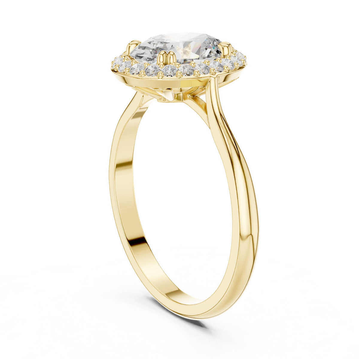 Oval Halo Lab Grown Diamond Engagement Ring