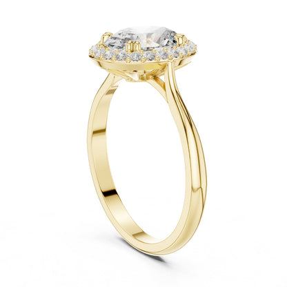 Oval Halo Lab Grown Diamond Engagement Ring