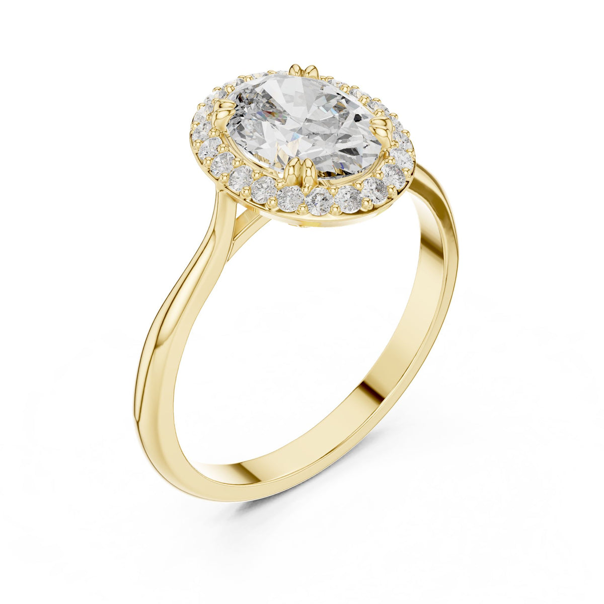 Oval Halo Lab Grown Diamond Engagement Ring
