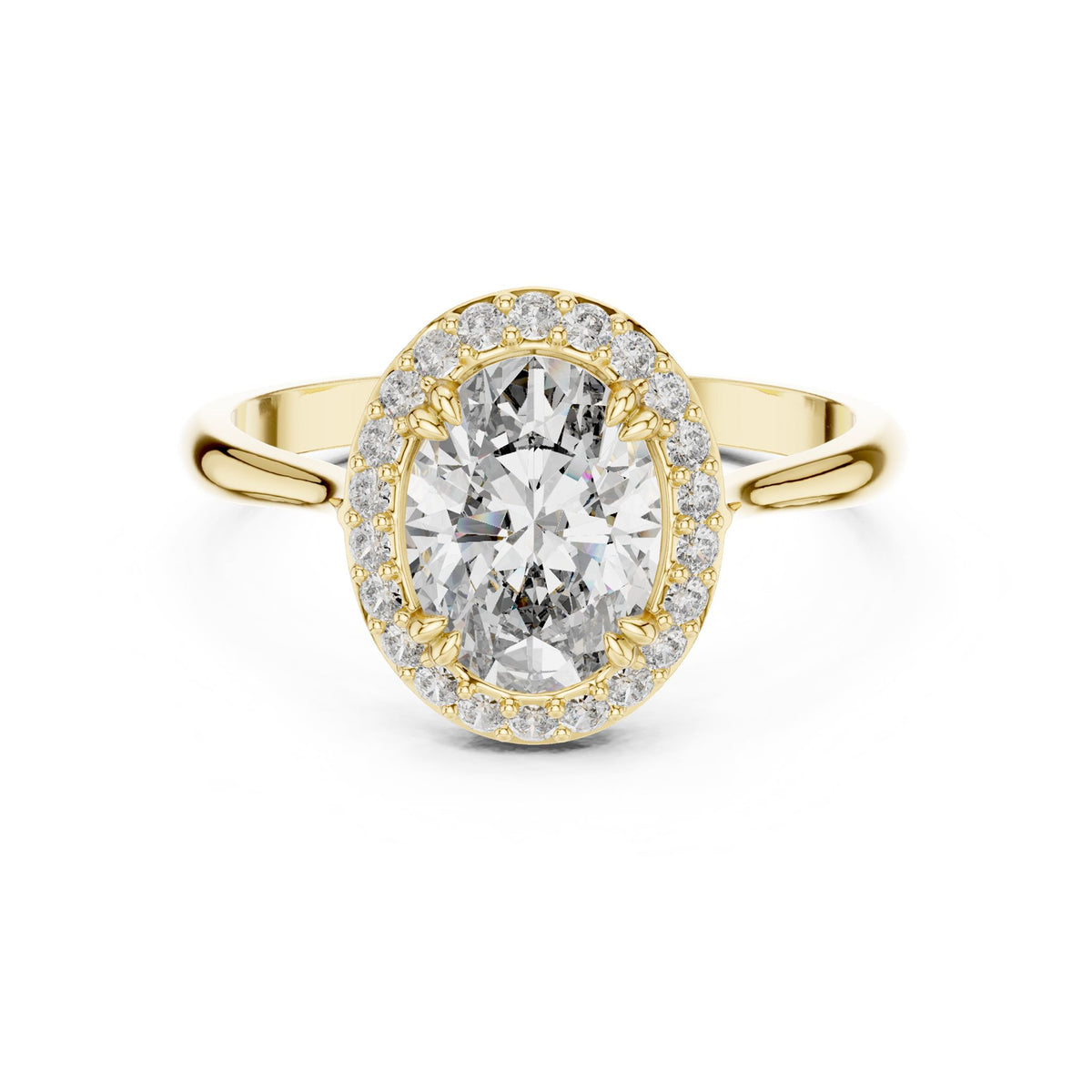 Oval Halo Lab Grown Diamond Engagement Ring
