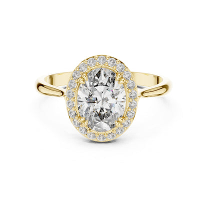 Oval Halo Lab Grown Diamond Engagement Ring