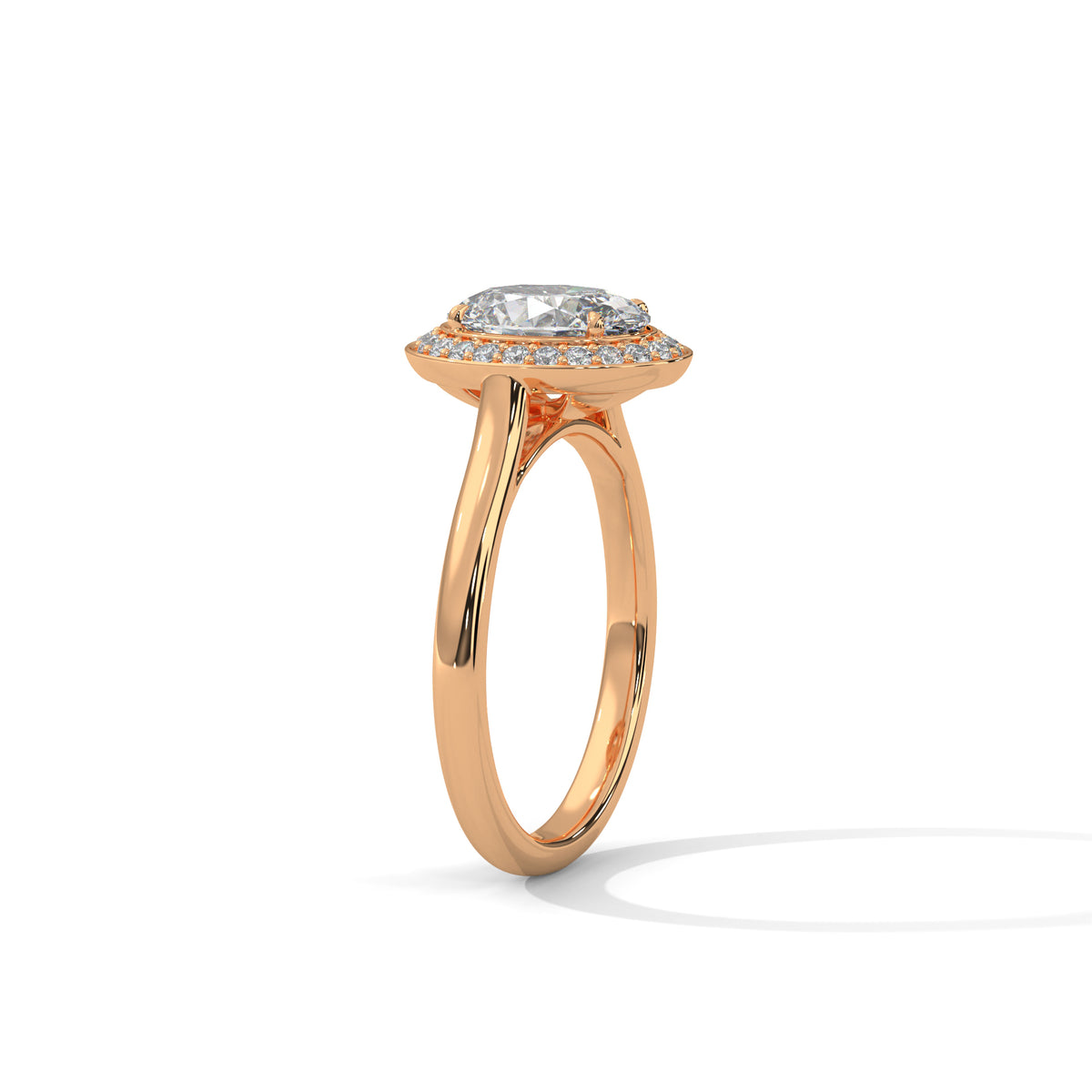 Oval Halo Lab Grown Diamond Engagement Ring