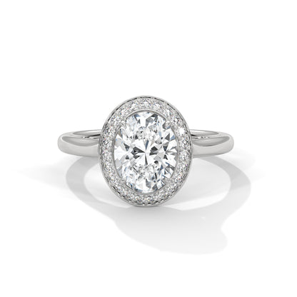 Oval Halo Lab Grown Diamond Engagement Ring