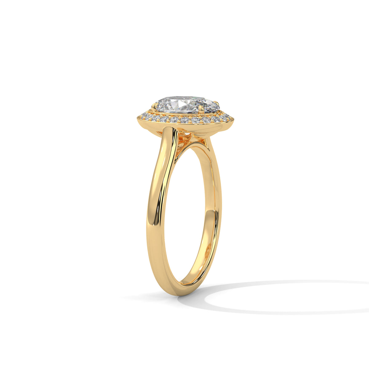 Oval Halo Lab Grown Diamond Engagement Ring