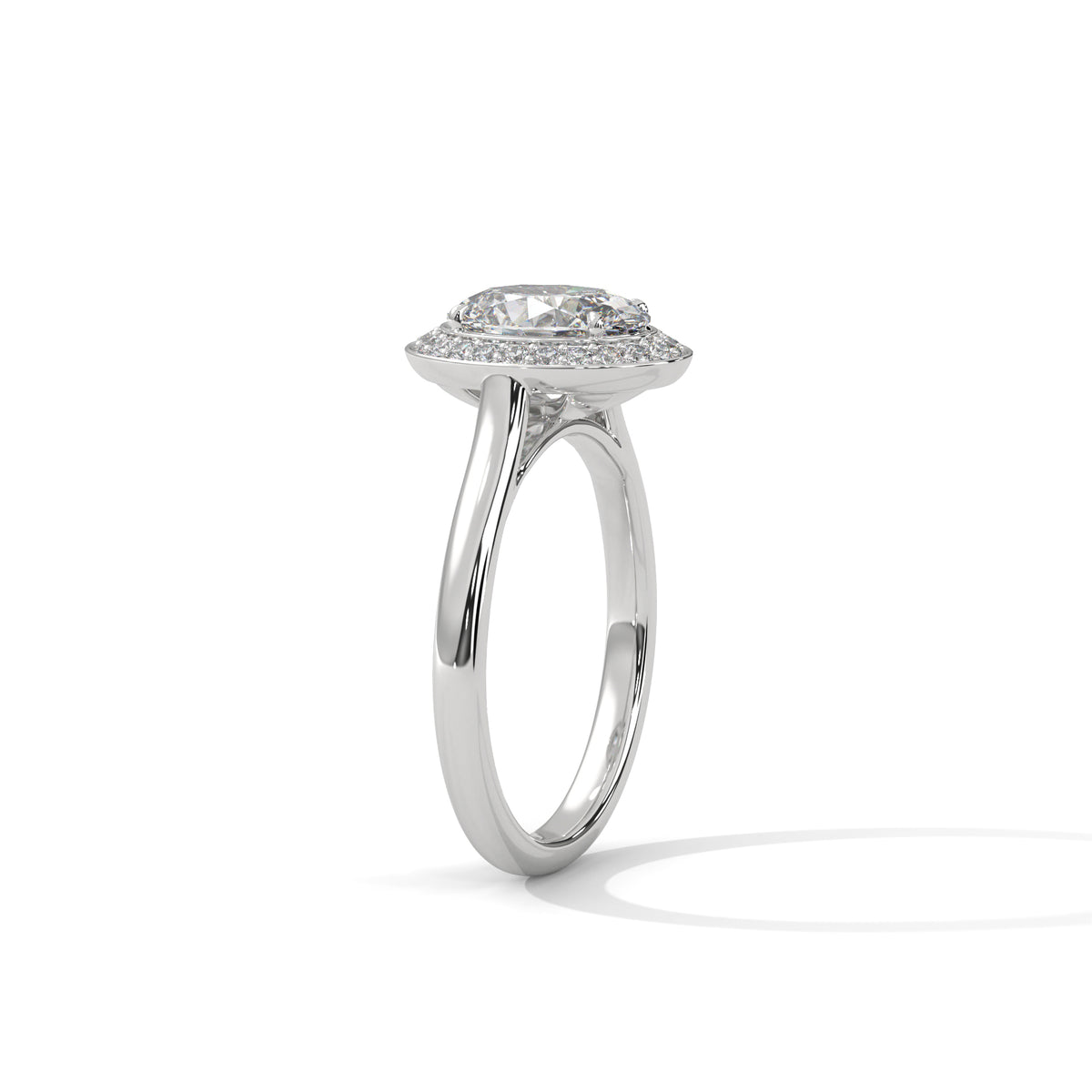Oval Halo Lab Grown Diamond Engagement Ring