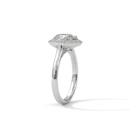 Oval Halo Lab Grown Diamond Engagement Ring