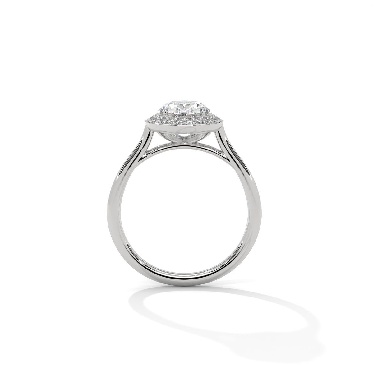 Oval Halo Lab Grown Diamond Engagement Ring
