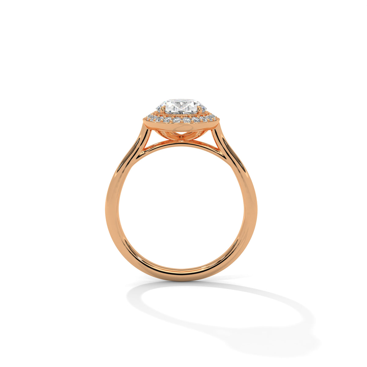 Oval Halo Lab Grown Diamond Engagement Ring