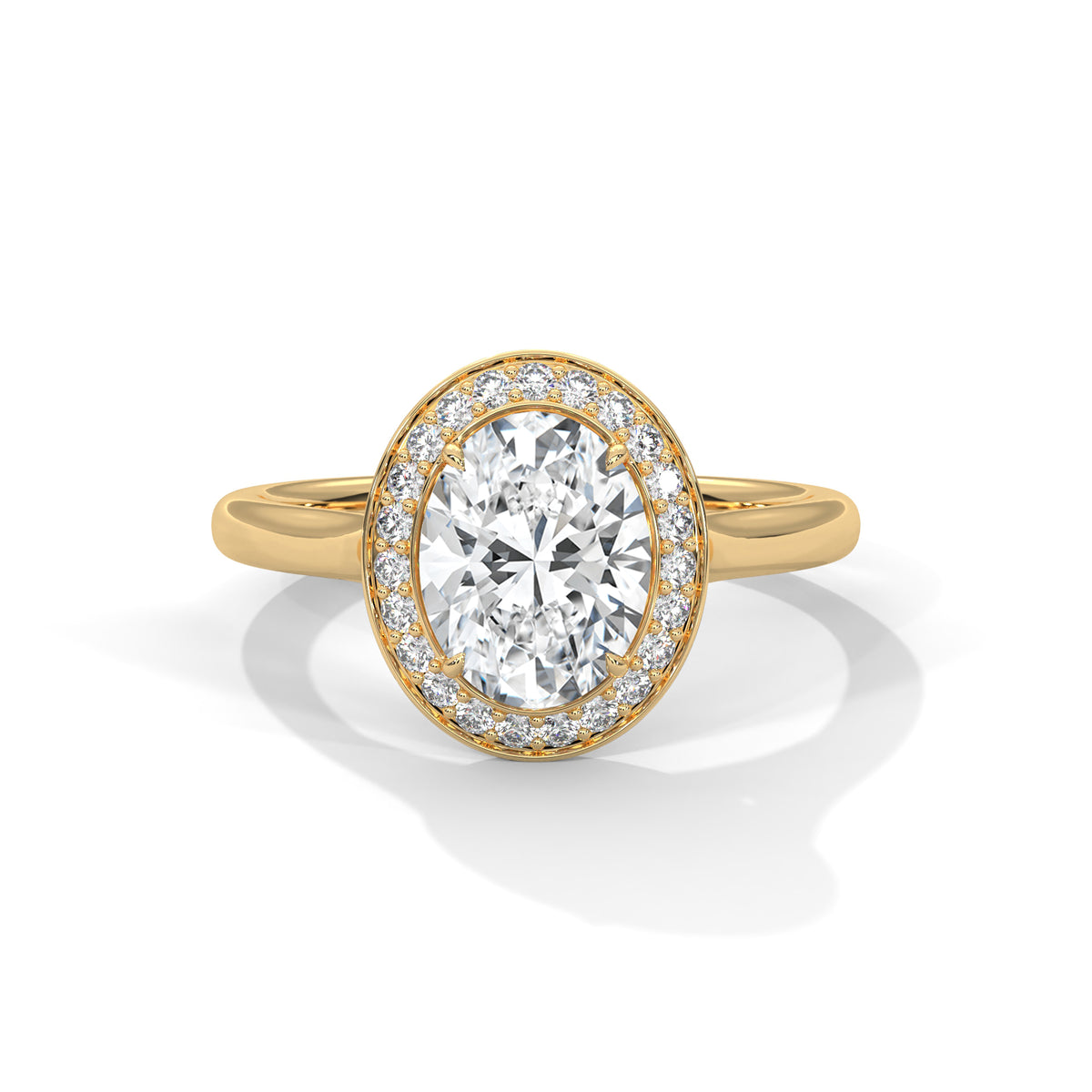 Oval Halo Lab Grown Diamond Engagement Ring
