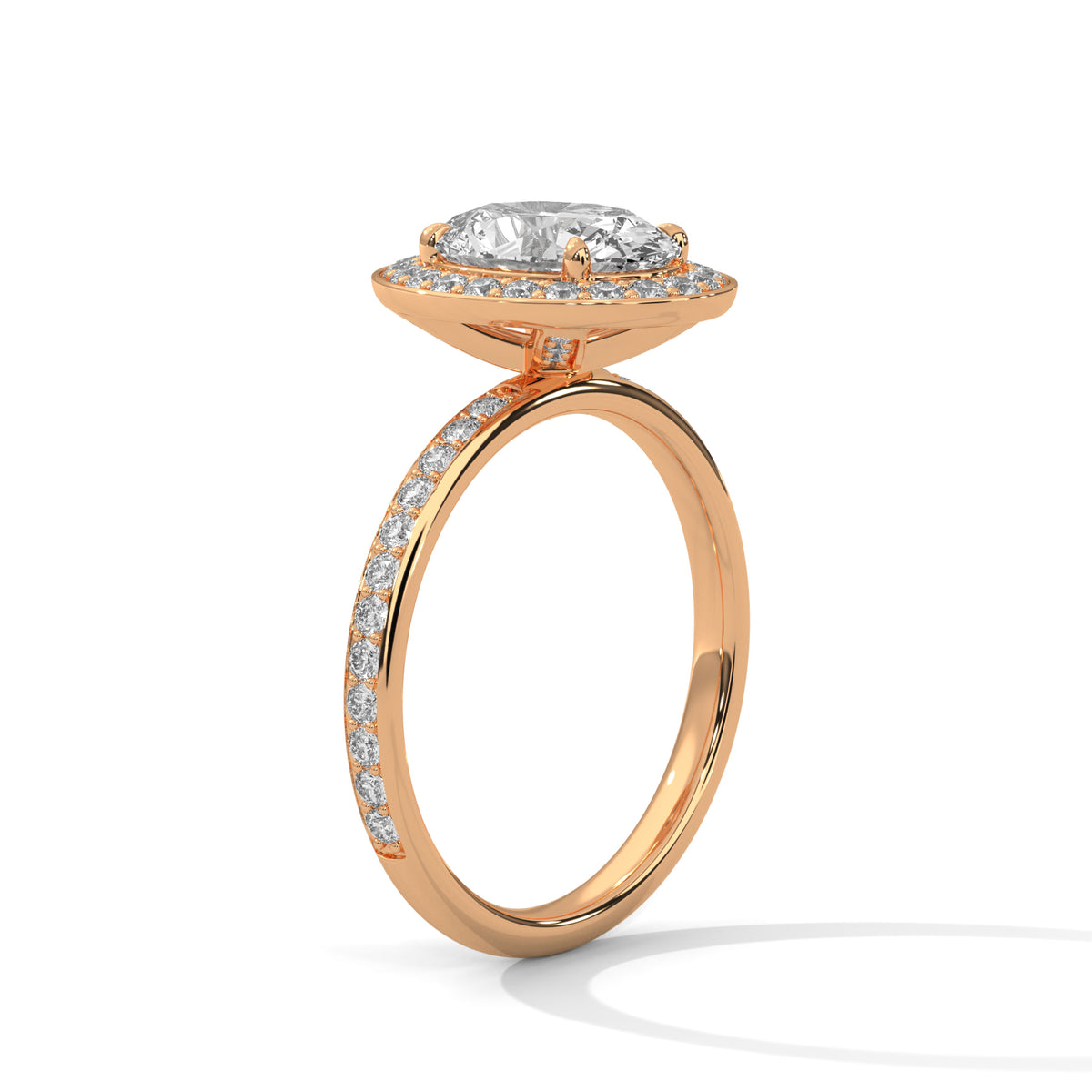 Oval Halo Lab Grown Diamond Engagement Ring
