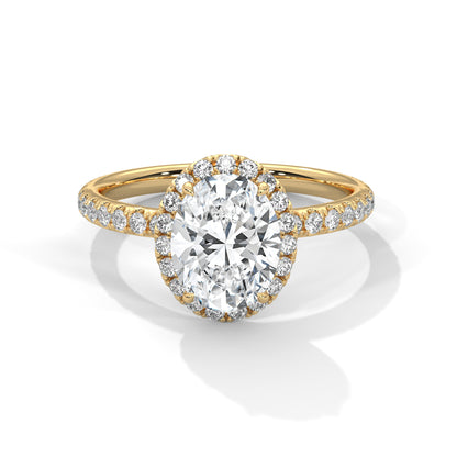 Oval Halo Lab Grown Diamond Engagement Ring