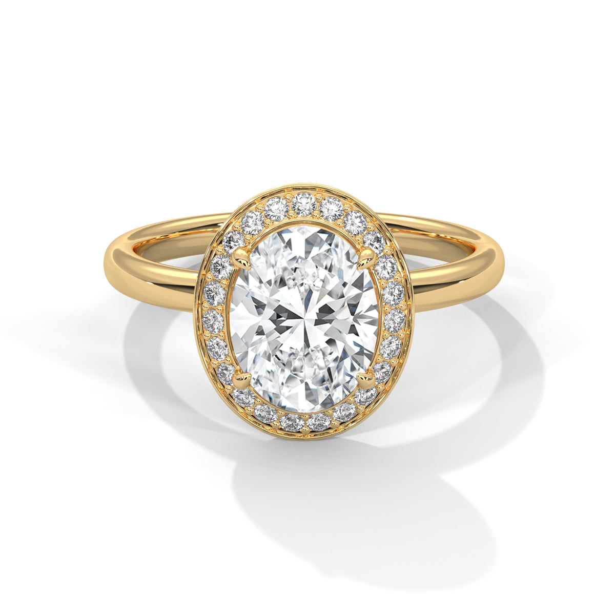 Oval Halo Lab Grown Diamond Engagement Ring