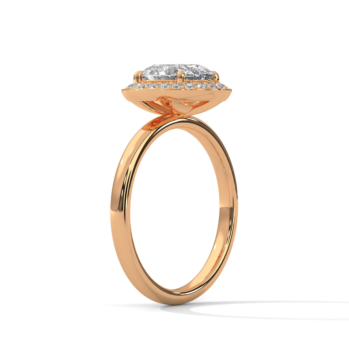 Oval Halo Lab Grown Diamond Engagement Ring