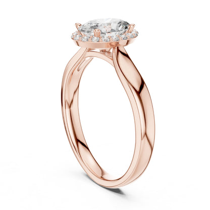 Oval Halo Lab Grown Diamond Engagement Ring