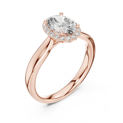 Oval Halo Lab Grown Diamond Engagement Ring