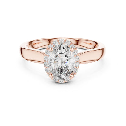 Oval Halo Lab Grown Diamond Engagement Ring
