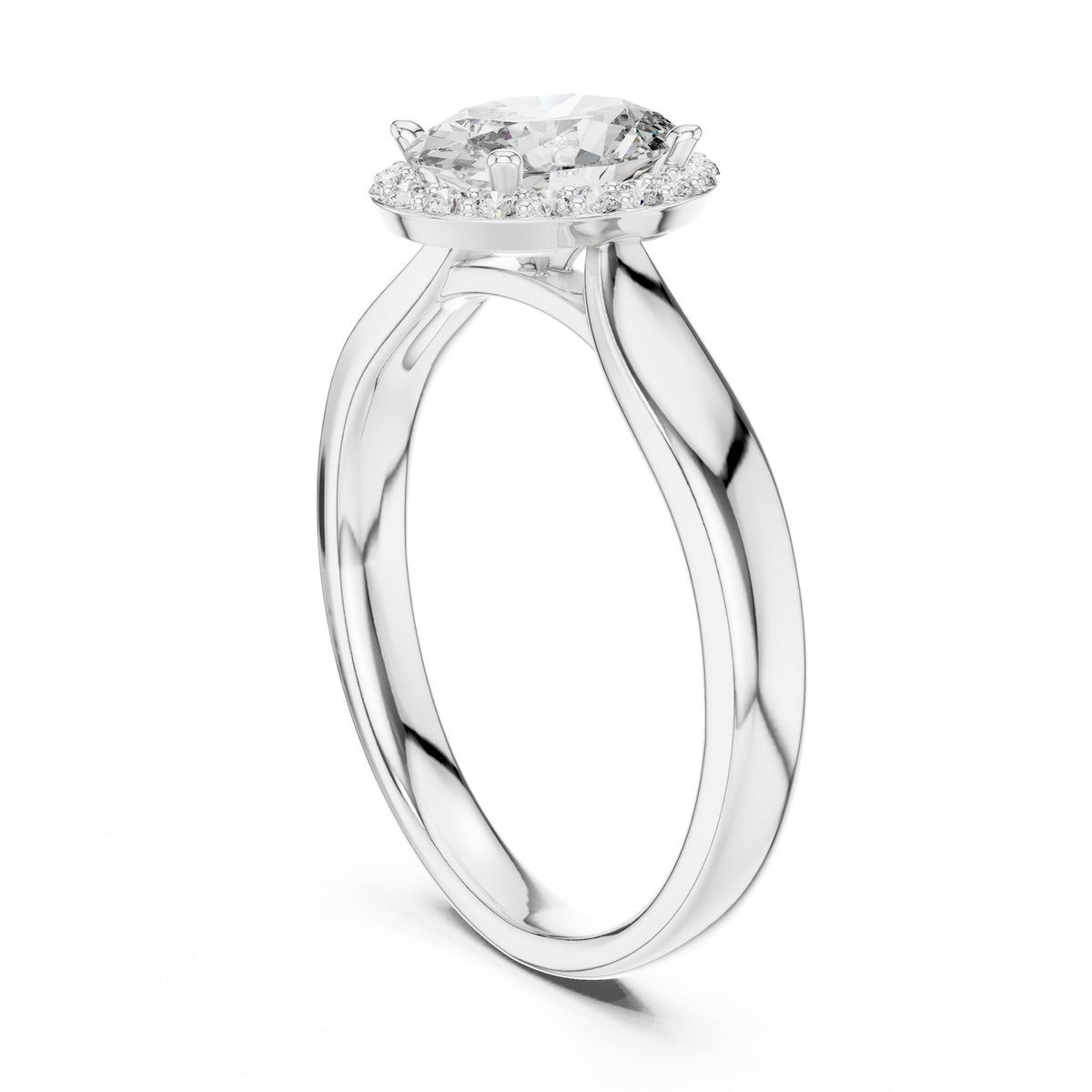 Oval Halo Lab Grown Diamond Engagement Ring