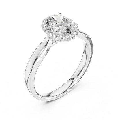 Oval Halo Lab Grown Diamond Engagement Ring