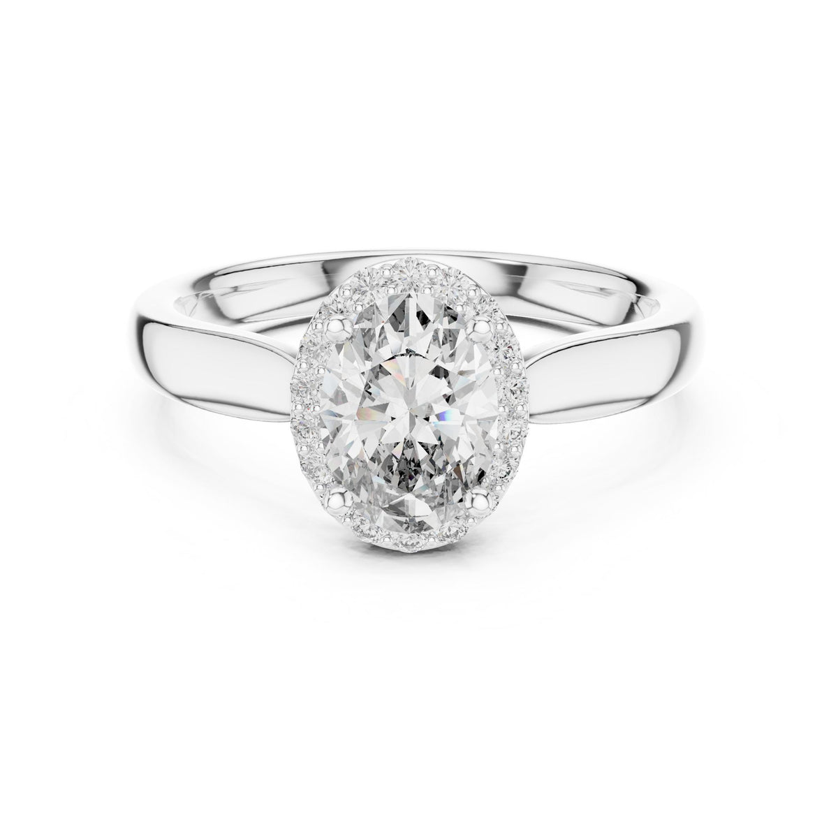 Oval Halo Lab Grown Diamond Engagement Ring