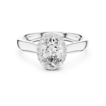 Oval Halo Lab Grown Diamond Engagement Ring