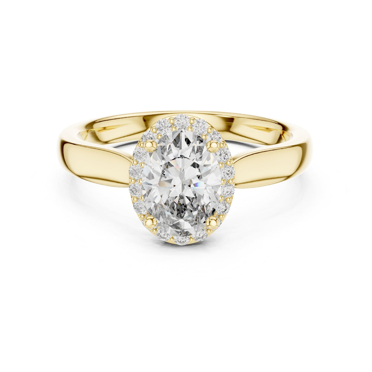 Oval Halo Lab Grown Diamond Engagement Ring