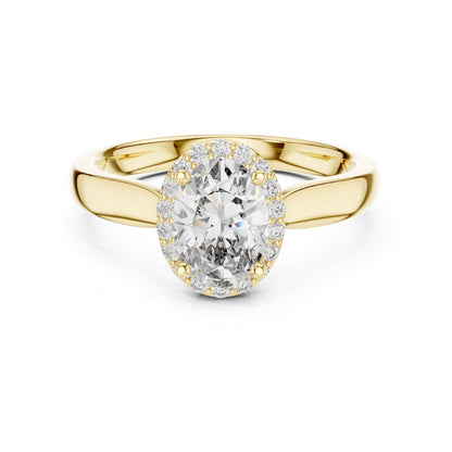 Oval Halo Lab Grown Diamond Engagement Ring