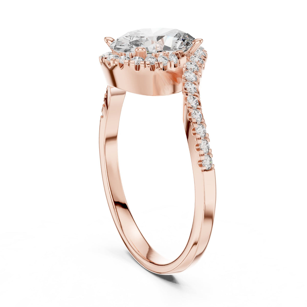Oval Halo Lab Grown Diamond Engagement Ring