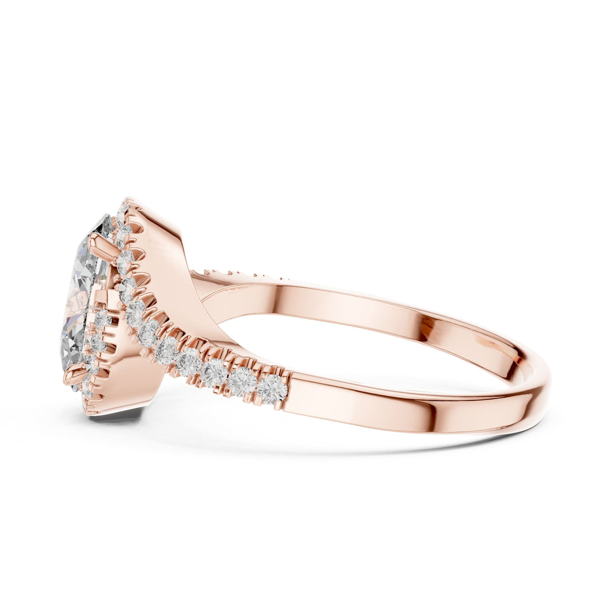Oval Halo Lab Grown Diamond Engagement Ring