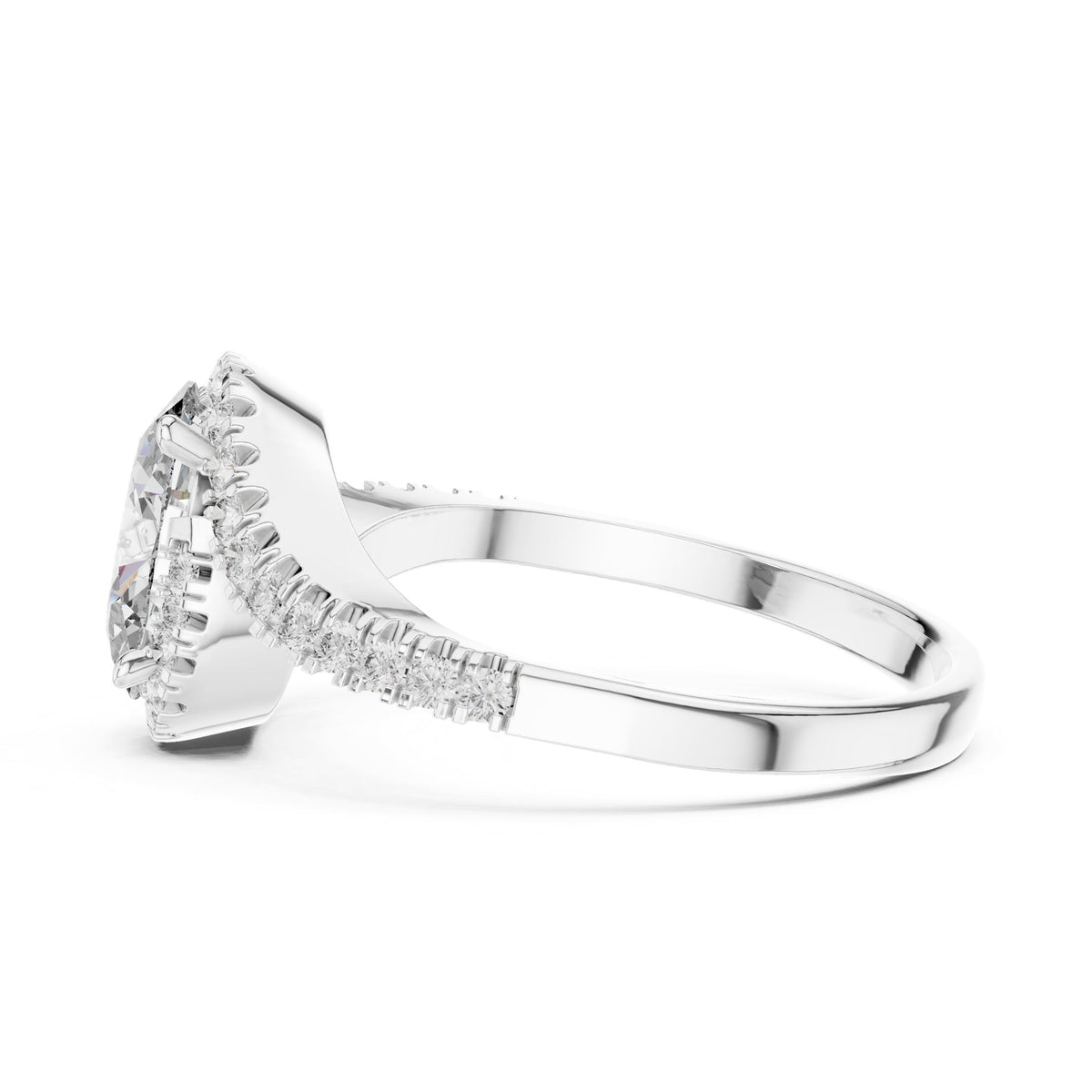 Oval Halo Lab Grown Diamond Engagement Ring