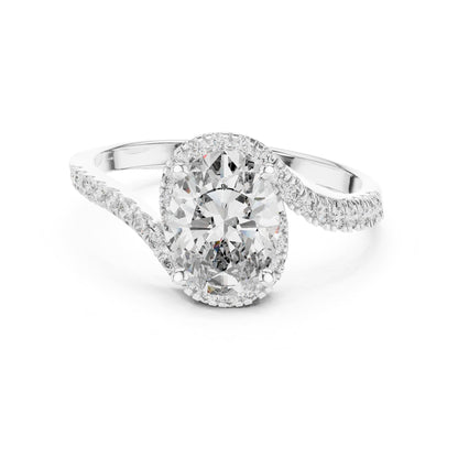 Oval Halo Lab Grown Diamond Engagement Ring