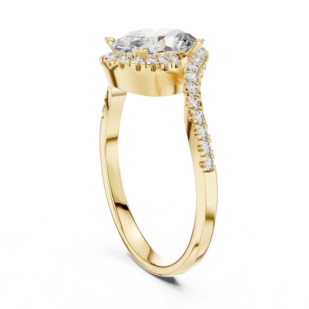 Oval Halo Lab Grown Diamond Engagement Ring